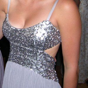 Jessica Simpson Formal A-Line, Pleated Skirt Evening Dress